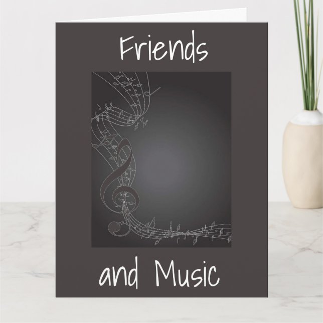 **FRIENDS** and MUSIC 2 THINGS WE SHARE BIRTHDAY Card (Front)