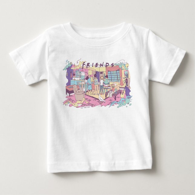 FRIENDS™ | Apartment Cartoon Baby T-Shirt (Front)