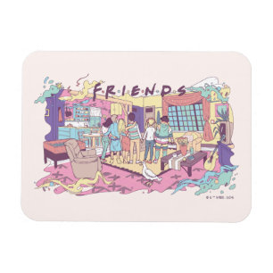 FRIENDS™ Apartment Cartoon Magnet