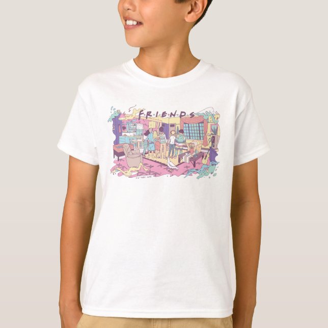 FRIENDS™ | Apartment Cartoon T-Shirt (Front)