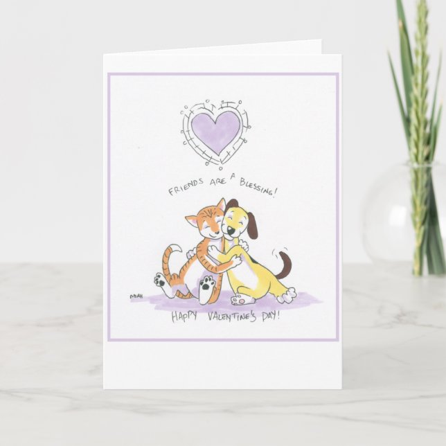Friends are a Blessing Valentines Card (Front)