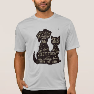Friends Are Like Stars – Dog & Cat Friendship Quot T-Shirt