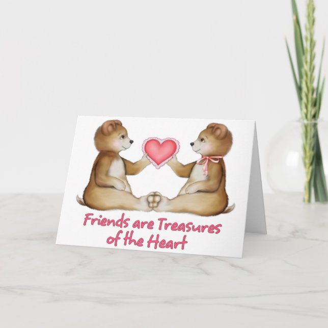 Friends Are Treasures of the Heart Holiday Card (Front)