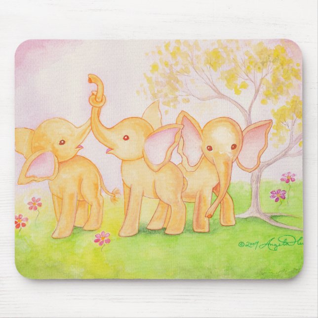 Friends Are Wonderful--Elephants Know! Mouse Pad (Front)