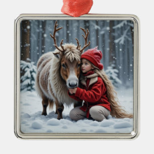 Friends at the North Pole Metal Tree Decoration