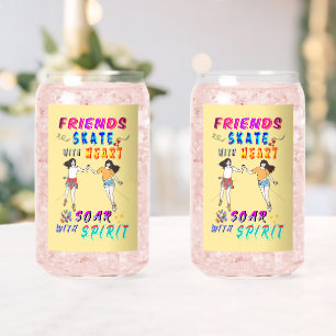 Friends Barware Skate With Heart Soar With Spirit Can Glass