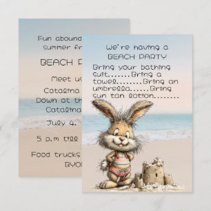 Friend's Beach Party Invitation
