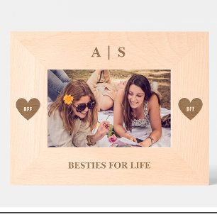 Friends BFF Monogram Custom Wood Frames