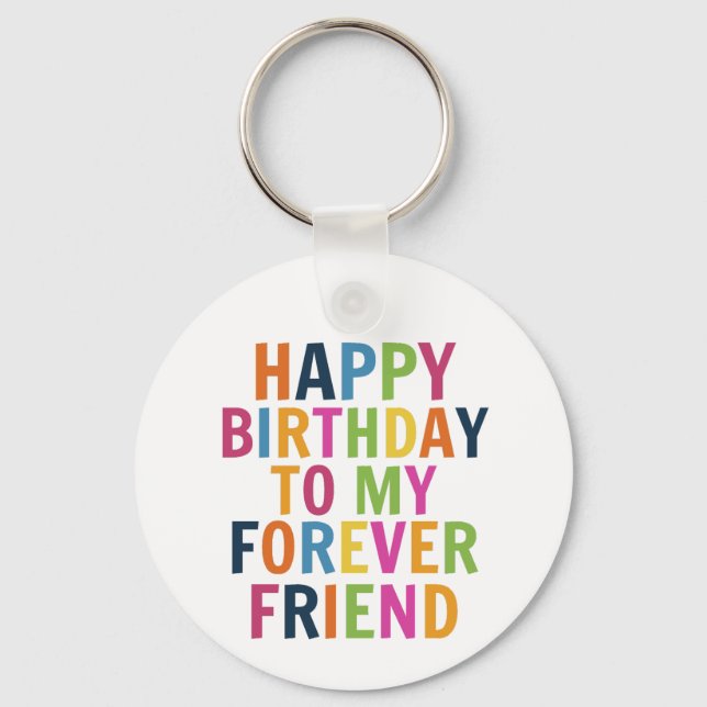 Friends Birthday  Key Ring (Front)