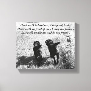 Friends - Black Lab Canvas Print