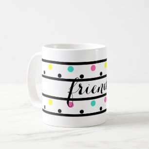 Friends Black Polka Dots Coffee Mug