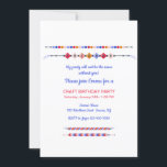 Friends Bracelets Birthday Party Invitation<br><div class="desc">A delightful birthday party invitation with the promise of a fun-filled day of crafts and friendship bracelet designing. (Colourful vector created by freepik - www.freepik.com). The card is easy to customise with your wording, font, font colour and paper shape options. Not exactly what you're looking for? All our products can...</div>