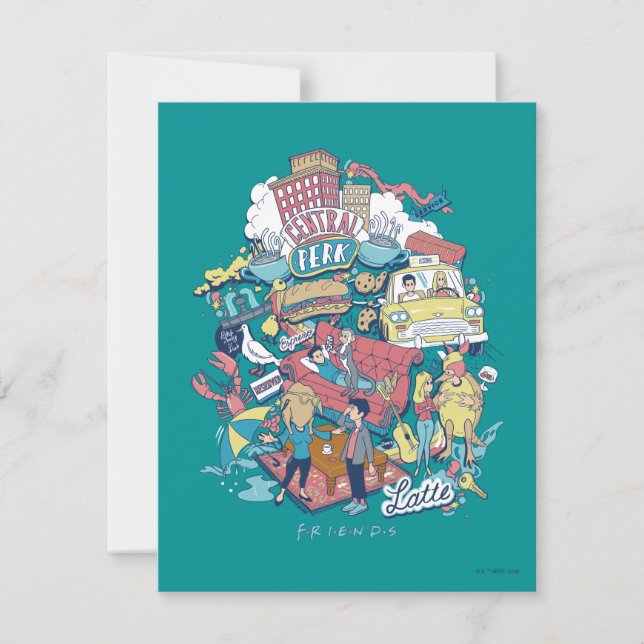 FRIENDS™ | Cartoon Collage Card (Front)
