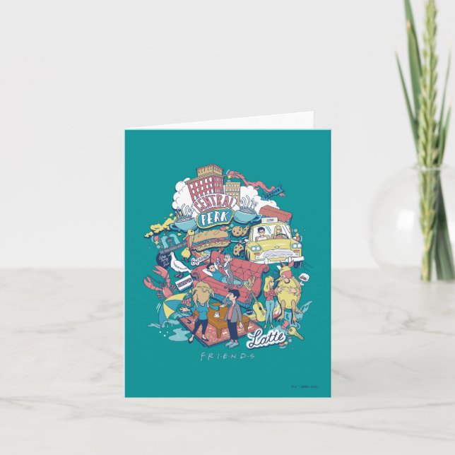 FRIENDS™ | Cartoon Collage Note Card (Front)
