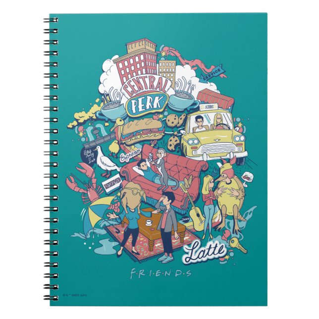 FRIENDS™ | Cartoon Collage Notebook (Front)