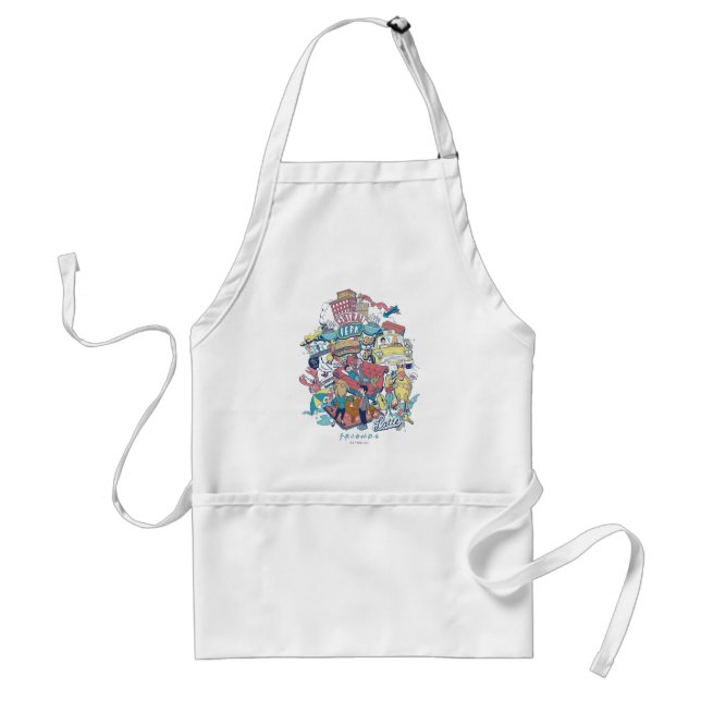 FRIENDS™ | Cartoon Collage Standard Apron (Front)