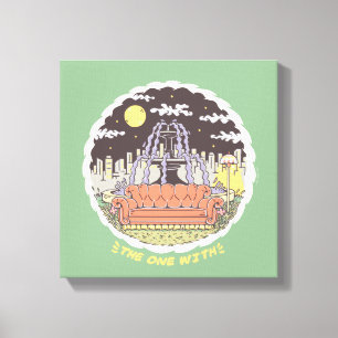 FRIENDS™ Cartoon Fountain Canvas Print