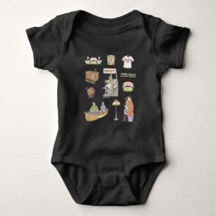 FRIENDS™   Cartoon Icons 2 Baby Bodysuit
