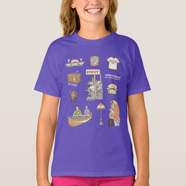 FRIENDS™ | Cartoon Icons 2 T-Shirt (Front)