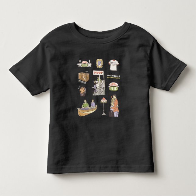 FRIENDS™ | Cartoon Icons 2 Toddler T-Shirt (Front)