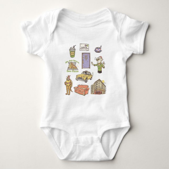 FRIENDS™ | Cartoon Icons Graphic 1 Baby Bodysuit (Front)
