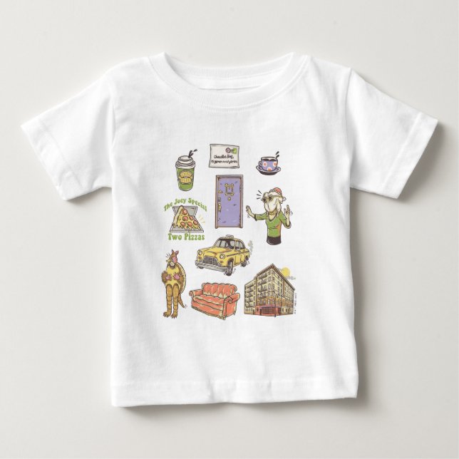 FRIENDS™ | Cartoon Icons Graphic 1 Baby T-Shirt (Front)