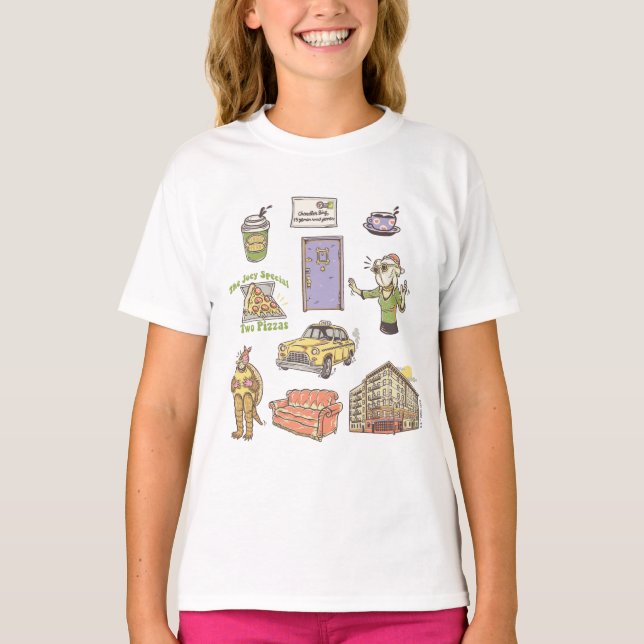 FRIENDS™ | Cartoon Icons Graphic 1 T-Shirt (Front)