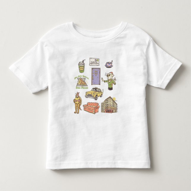 FRIENDS™ | Cartoon Icons Graphic 1 Toddler T-Shirt (Front)