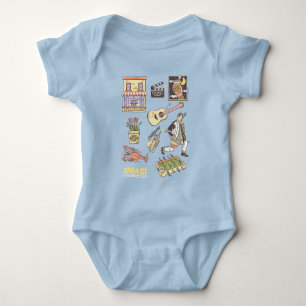 FRIENDS™   Cartoon Icons Graphic 4 Baby Bodysuit