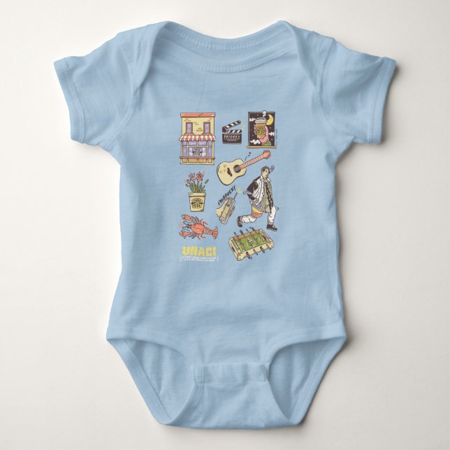 FRIENDS™ | Cartoon Icons Graphic 4 Baby Bodysuit (Front)