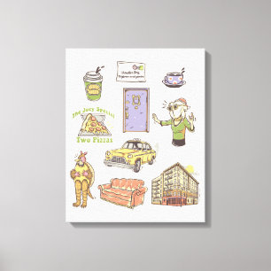 FRIENDS™   Cartoon Icons Graphic Canvas Print