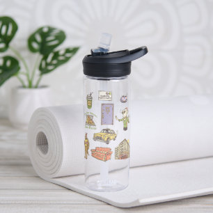 FRIENDS™   Cartoon Icons Graphic Water Bottle