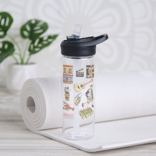 FRIENDS™   Cartoon Icons Graphic Water Bottle