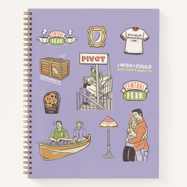 FRIENDS™ | Cartoon Icons Notebook (Front)