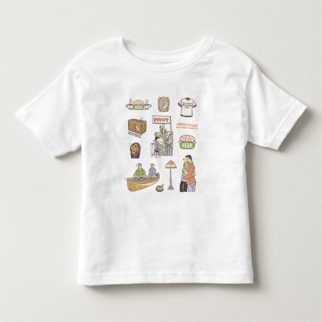 FRIENDS™ | Cartoon Icons Toddler T-Shirt (Front)