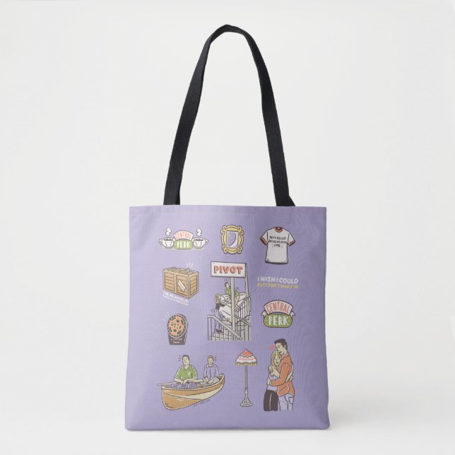 FRIENDS™ | Cartoon Icons Tote Bag (Front)