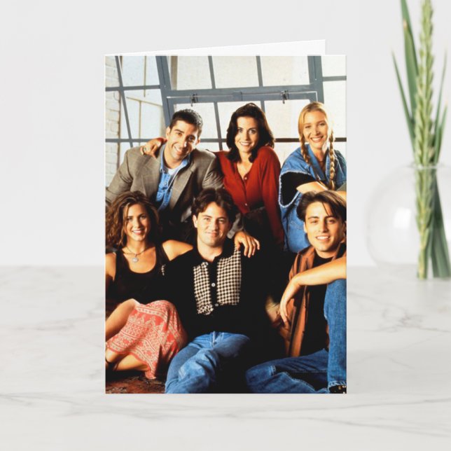 FRIENDS™ | Cast Sitting in Monica's Apartment Card (Front)