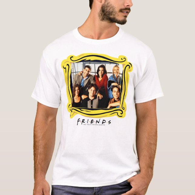 FRIENDS™ | Cast Sitting in Monica's Apartment T-Shirt (Front)
