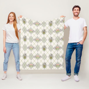 FRIENDS™    Central Perk Argyle Pattern Fleece Blanket