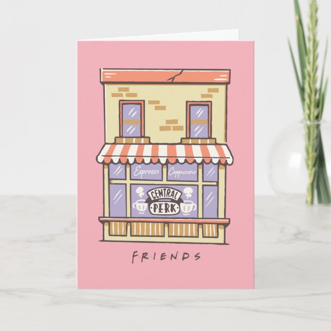 FRIENDS™ | Central Perk Cartoon Coffee Shop Card (Front)