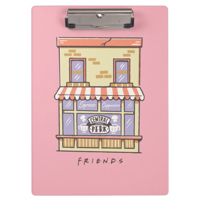 FRIENDS™ | Central Perk Cartoon Coffee Shop Clipboard (Front)