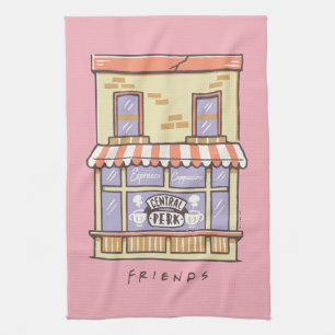 FRIENDS™ Central Perk Cartoon Coffee Shop Tea Towel