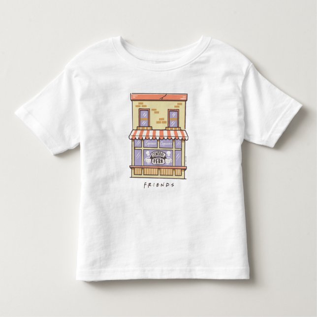 FRIENDS™ | Central Perk Cartoon Coffee Shop Toddler T-Shirt (Front)