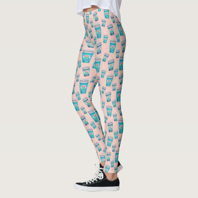 FRIENDS™ | Central Perk Coffee Cup Pattern Leggings (Left)