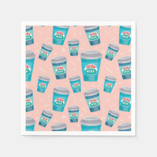 FRIENDS™ | Central Perk Coffee Cup Pattern Napkin (Front)
