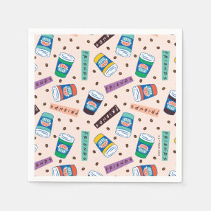 FRIENDS™   Central Perk Vibrant Coffee Pattern Napkin