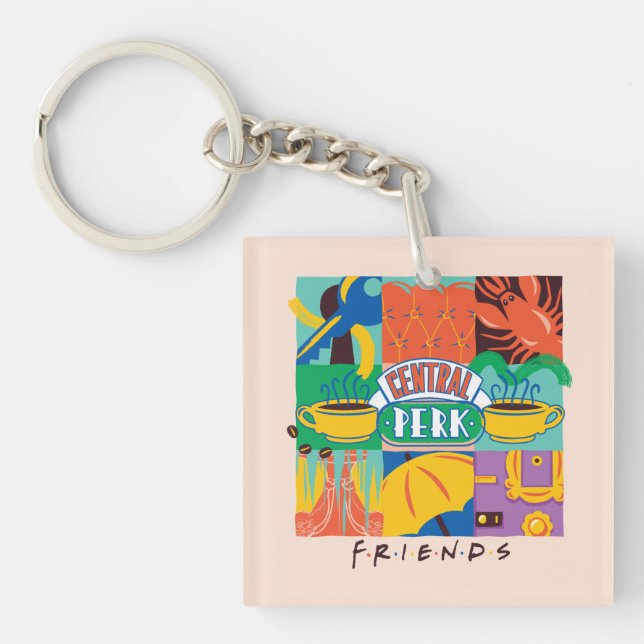 FRIENDS™ | Central Perk Vibrant Graphic Key Ring (Front)