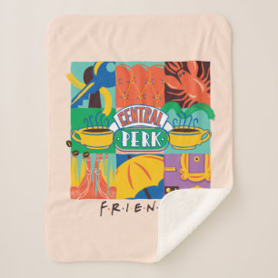 FRIENDS™   Central Perk Vibrant Graphic Sherpa Blanket
