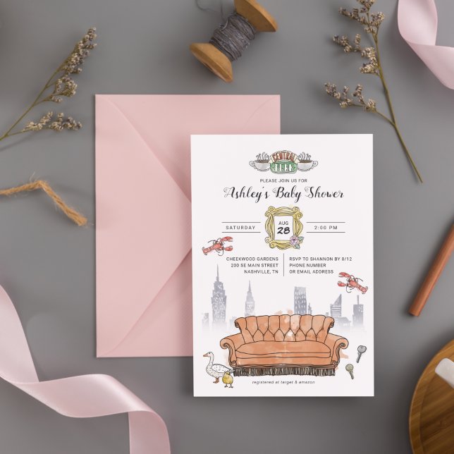 FRIENDS™ | Central Perk Watercolor Baby Shower Invitation (Creator Uploaded)