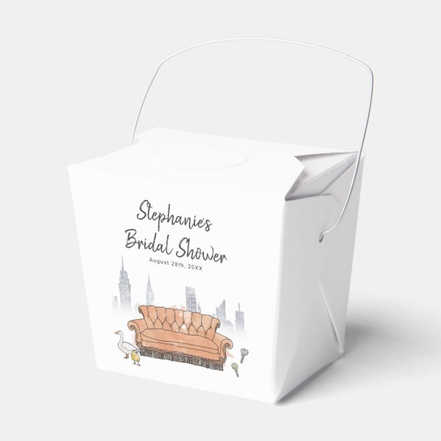 FRIENDS™ | Central Perk Watercolor Bridal Shower Favour Box (Front Side)